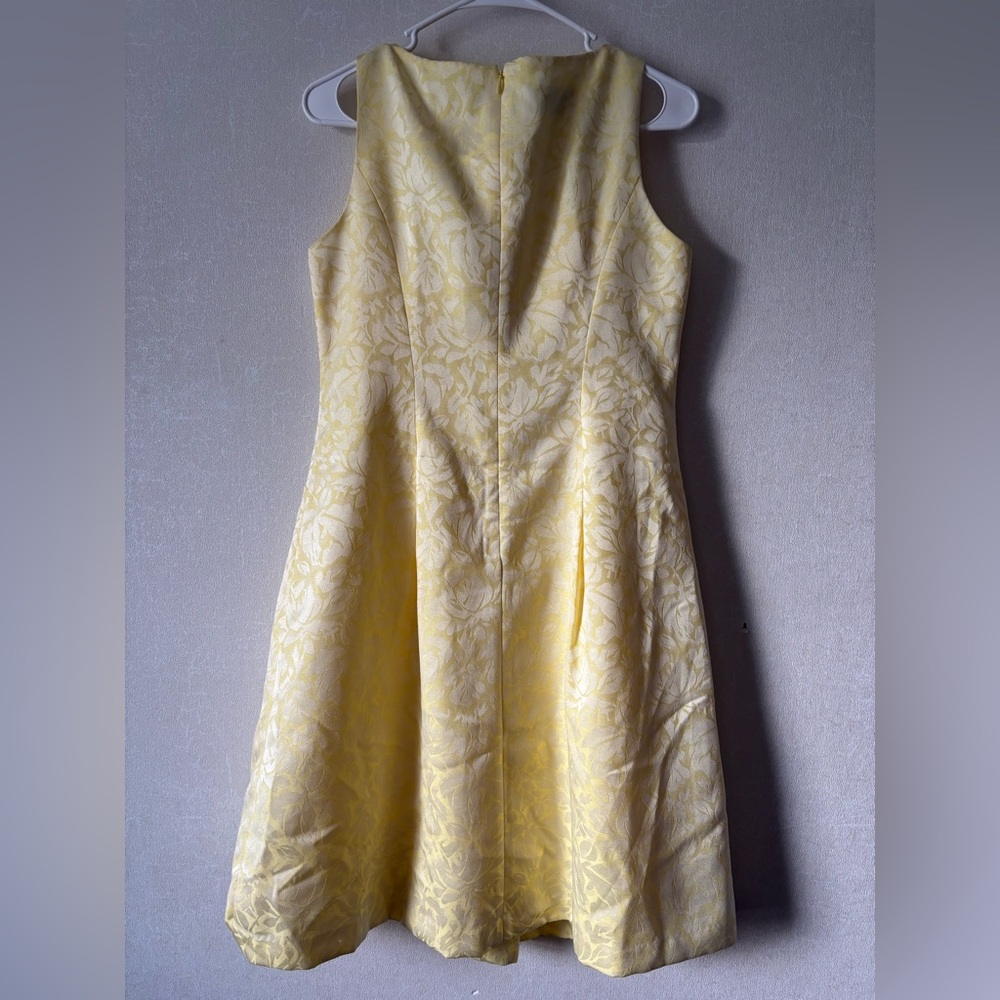 Evan Picone | Yellow Floral Midi Dress | Size 6 - Picture 7 of 7